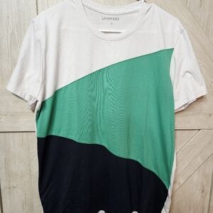 Leyenda Colorblock T-Shirt White/Green/Black Size G (Large)